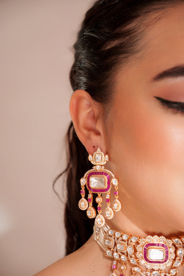 Ihita Red Kundan Choker Set
