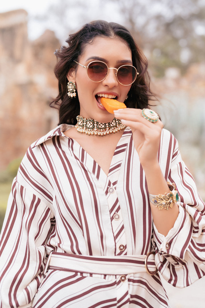 Rishika Green Kundan Choker