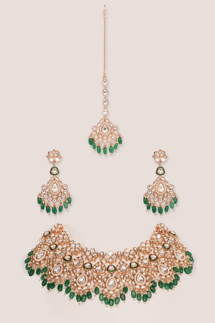 Varsha Green Kundan Bridal Set