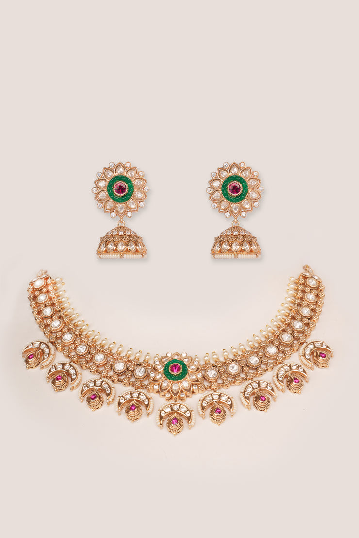 Zeenat Kundan Temple Set
