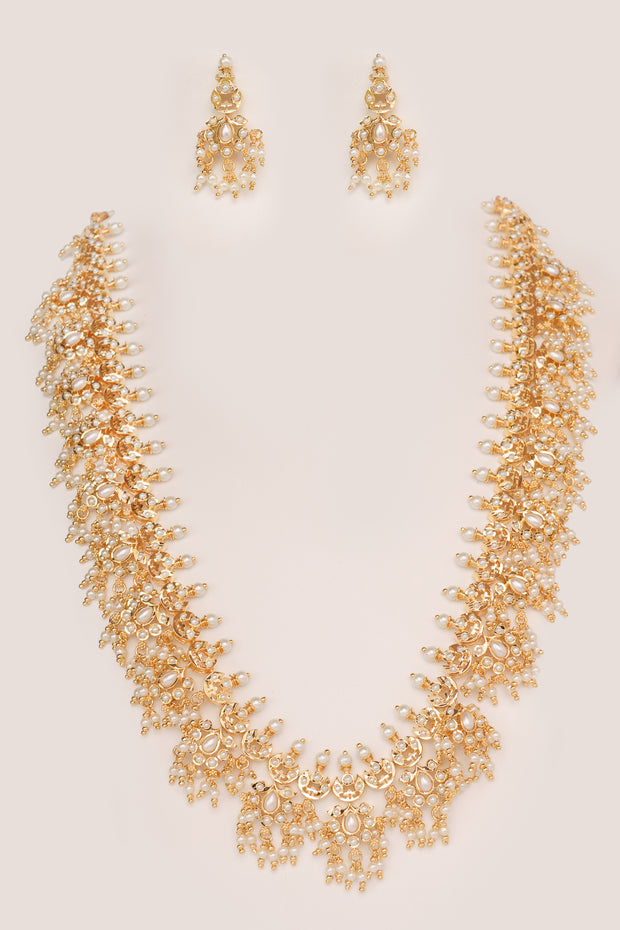 Zenia Jadau Long Necklace Set