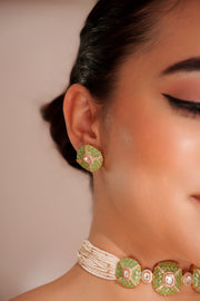 Laya Mint Green Kundan Choker Set