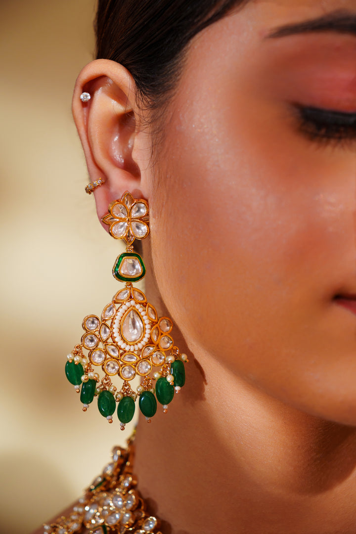 Varsha Green Kundan Bridal Set