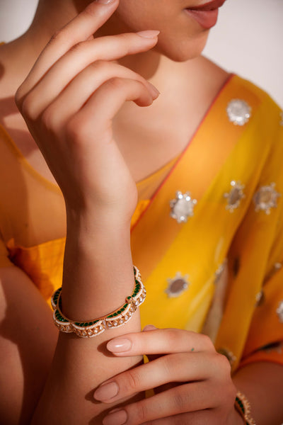 Mahika Green Kundan Kadas