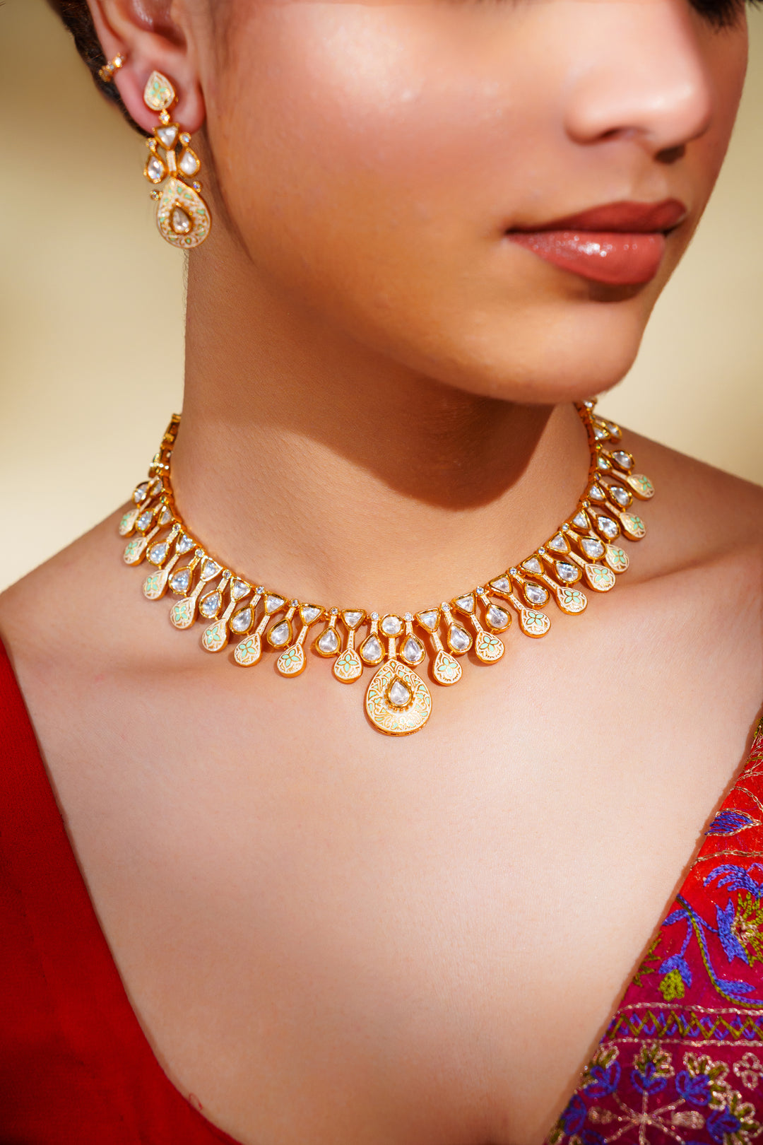 Adhira Kundan Necklace Set