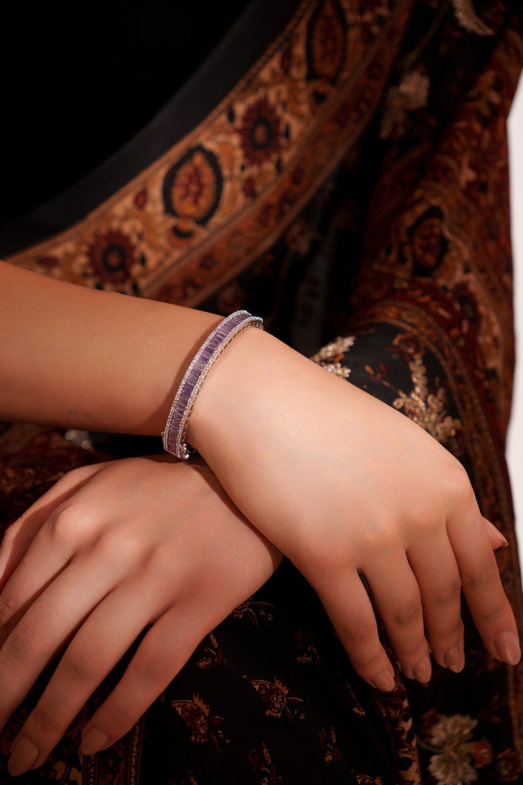 Eshani Purple Diamond Kada