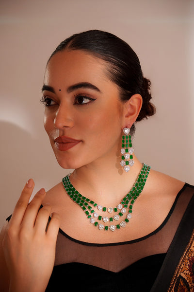 Barsha Diamond Necklace Set