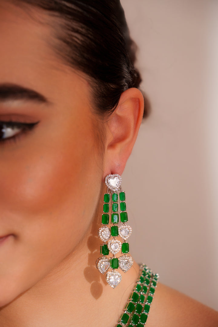 Barsha Emerald Diamond Long Set