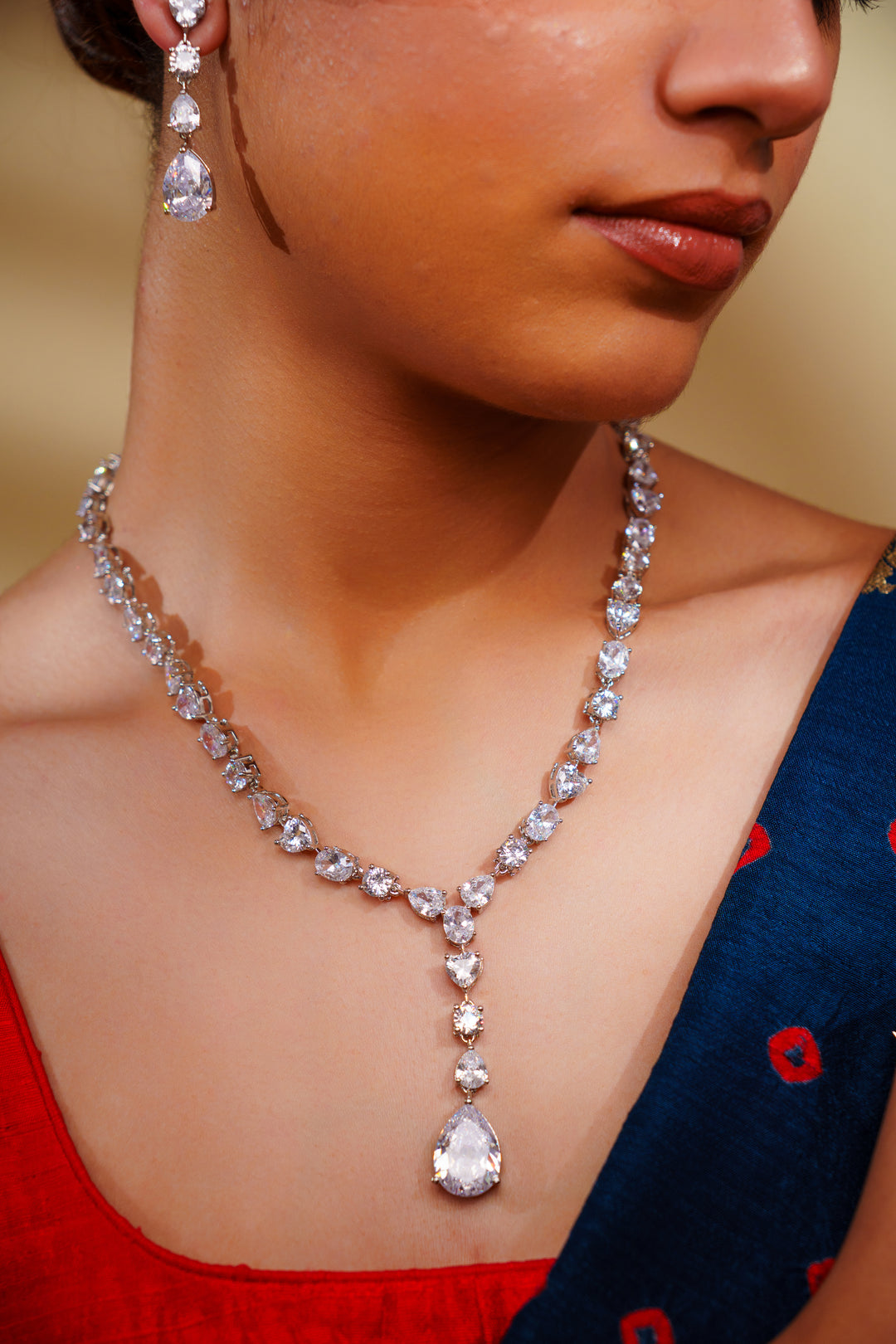 Jahnavi Diamond Necklace Set