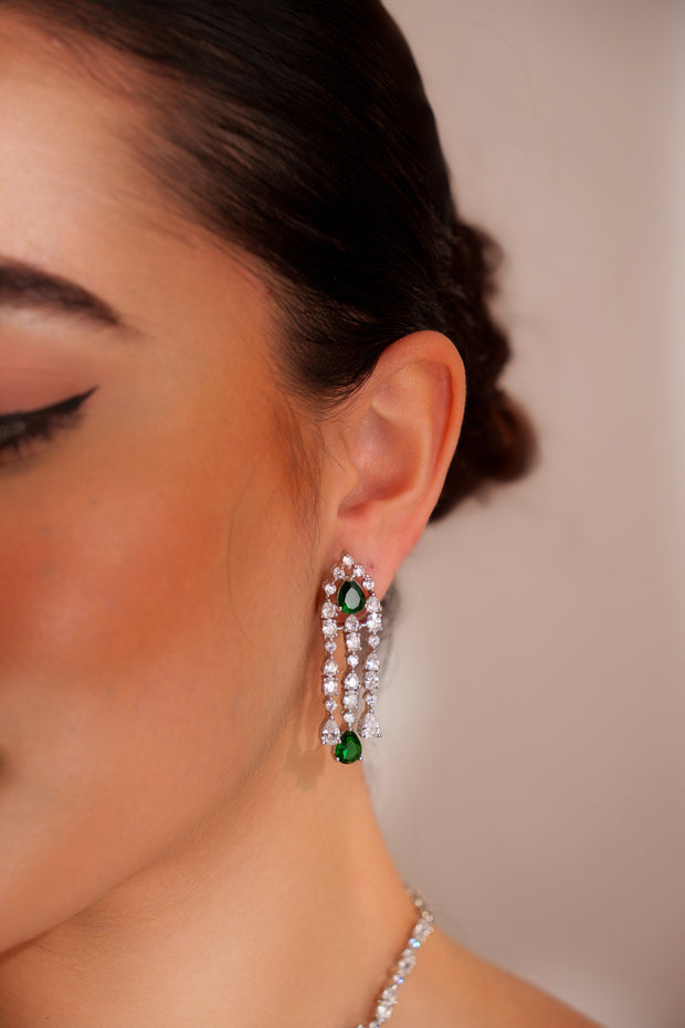 Amaya Green Diamond Necklace Set