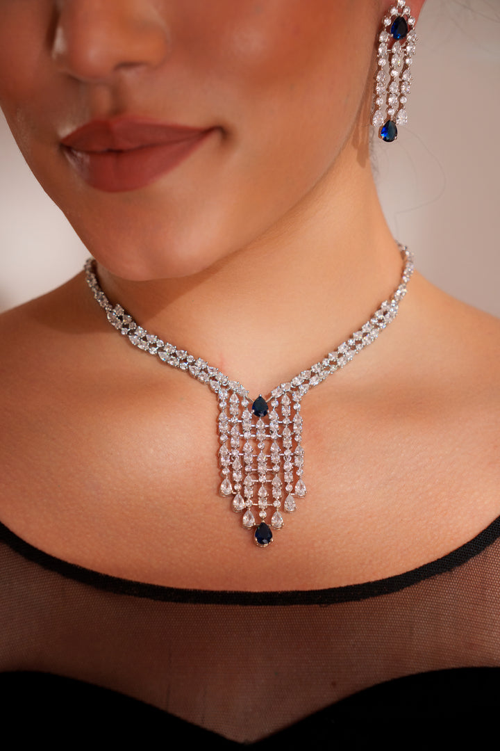 Amaya Sapphire Diamond Necklace Set