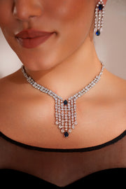 Amaya Blue Diamond Necklace Set