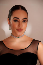 Tiya Green Diamond Choker