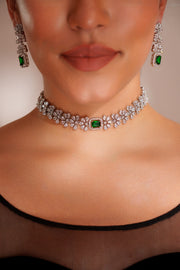 Tiya Green Diamond Choker
