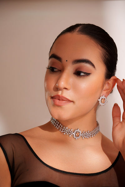 Myra Peach Diamond Choker