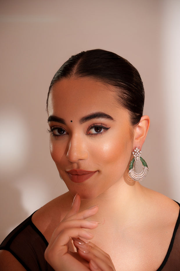 Aamiya Green Diamond Earrings