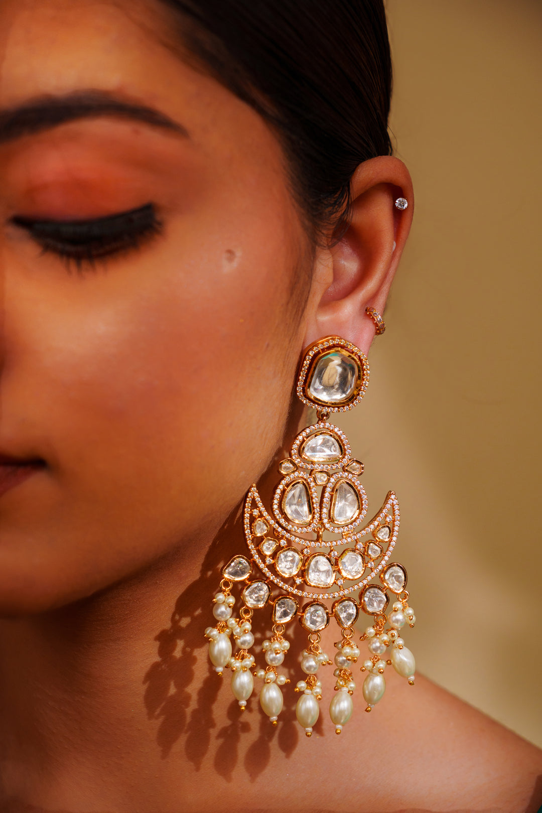 Ameeran Moissanite Statement Earrings