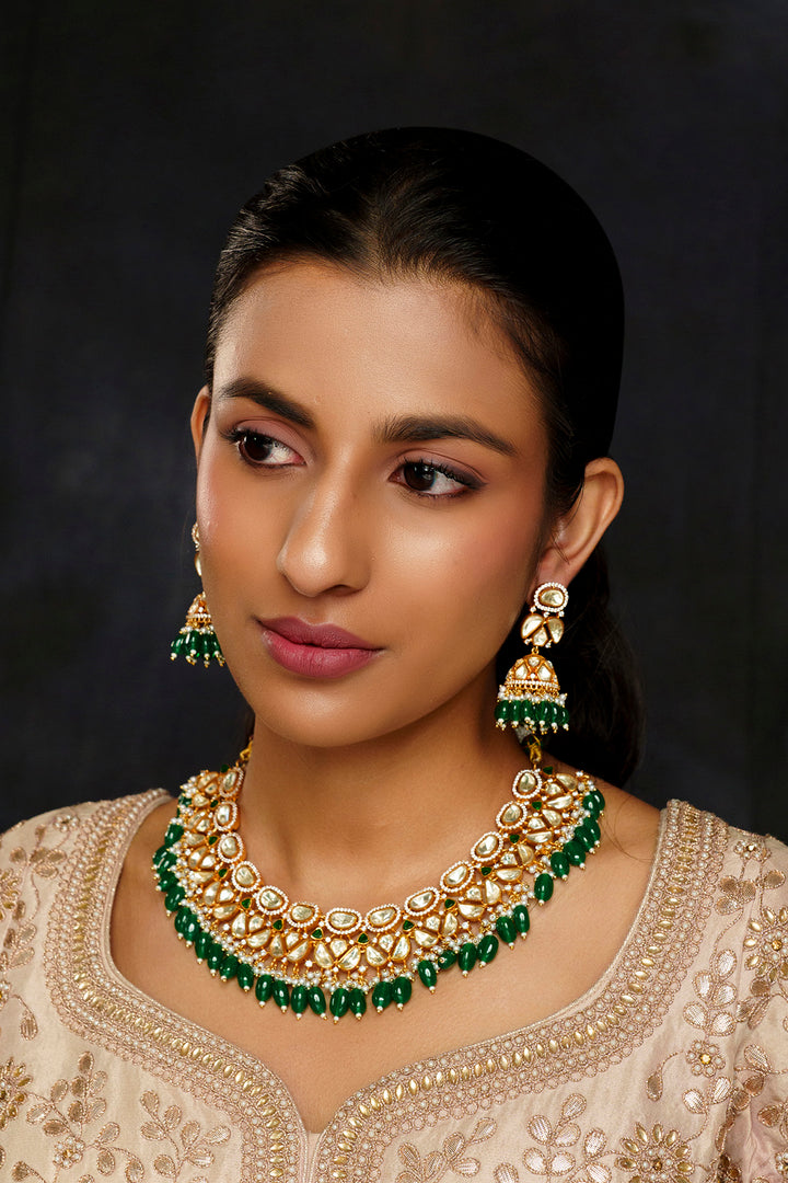 Rida Green Moissanite Necklace Set
