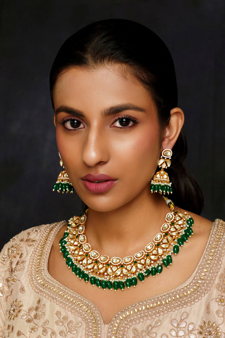 Rida Green Moissanite Necklace Set