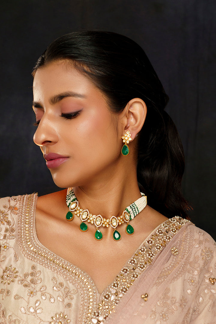 Kria Green Moissanite Choker