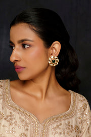 Sahima Green Moissanite Studs