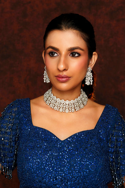 Zaina Diamond Choker Necklace Set