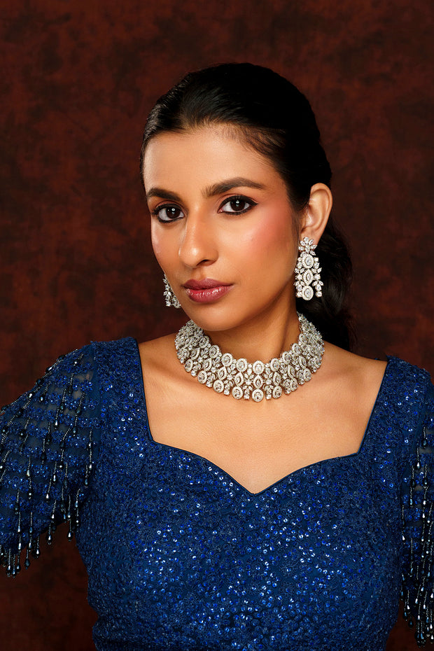 Zaina Diamond Choker Necklace Set