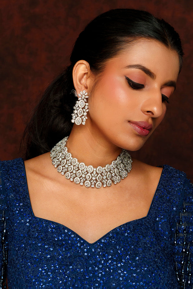 Zaina Diamond Choker Necklace Set