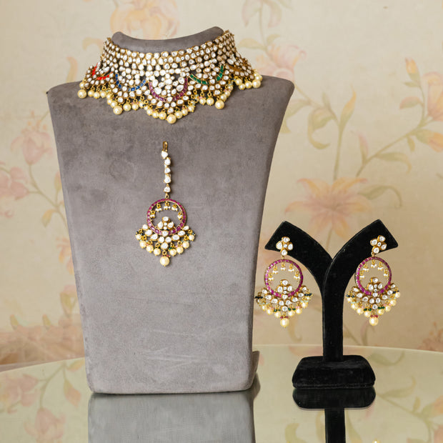 Kundan Necklace Set zevarbygeeta