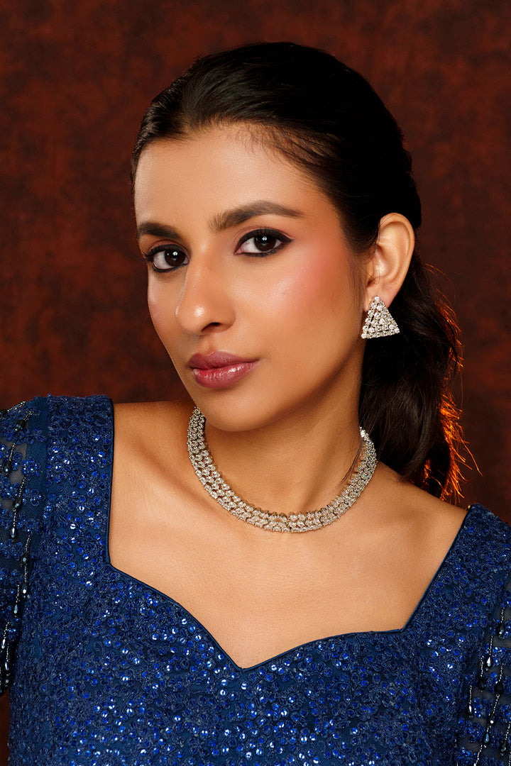 Minaxi Diamond Necklace Set