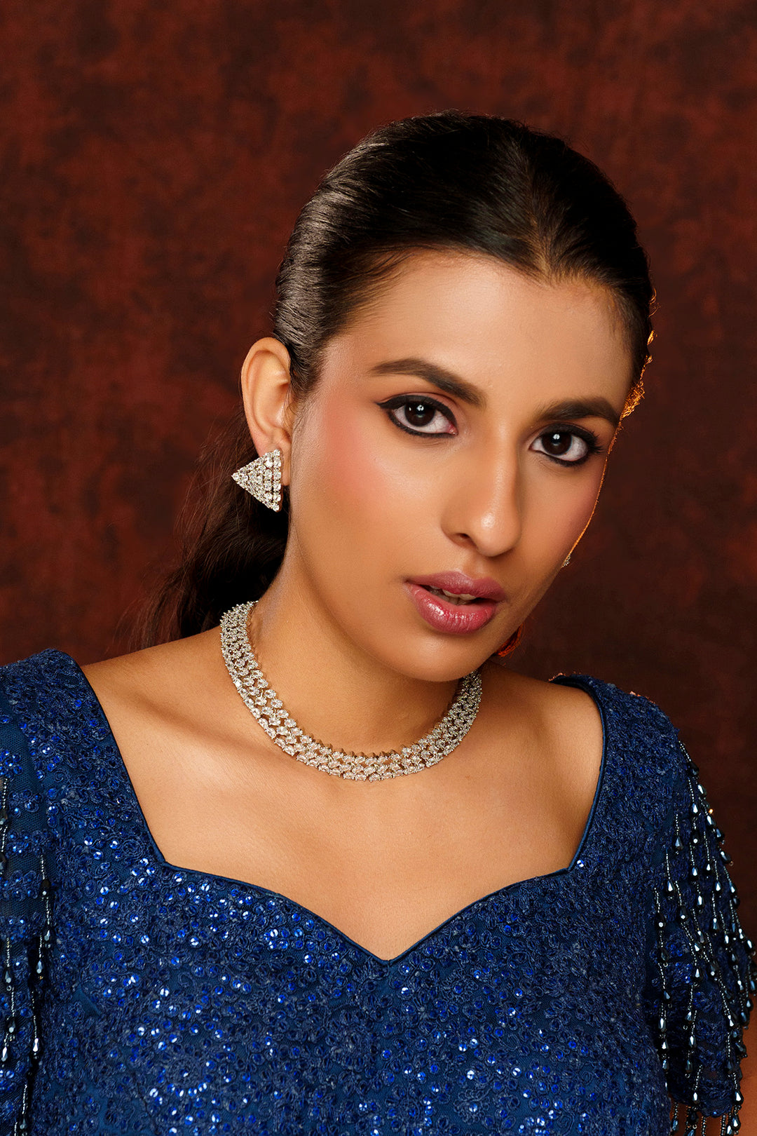 Minaxi Diamond Necklace Set
