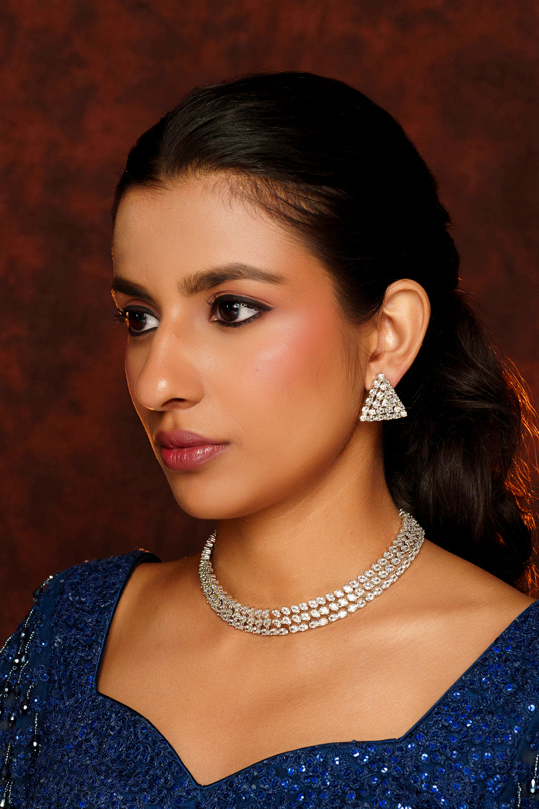 Minaxi Diamond Necklace Set