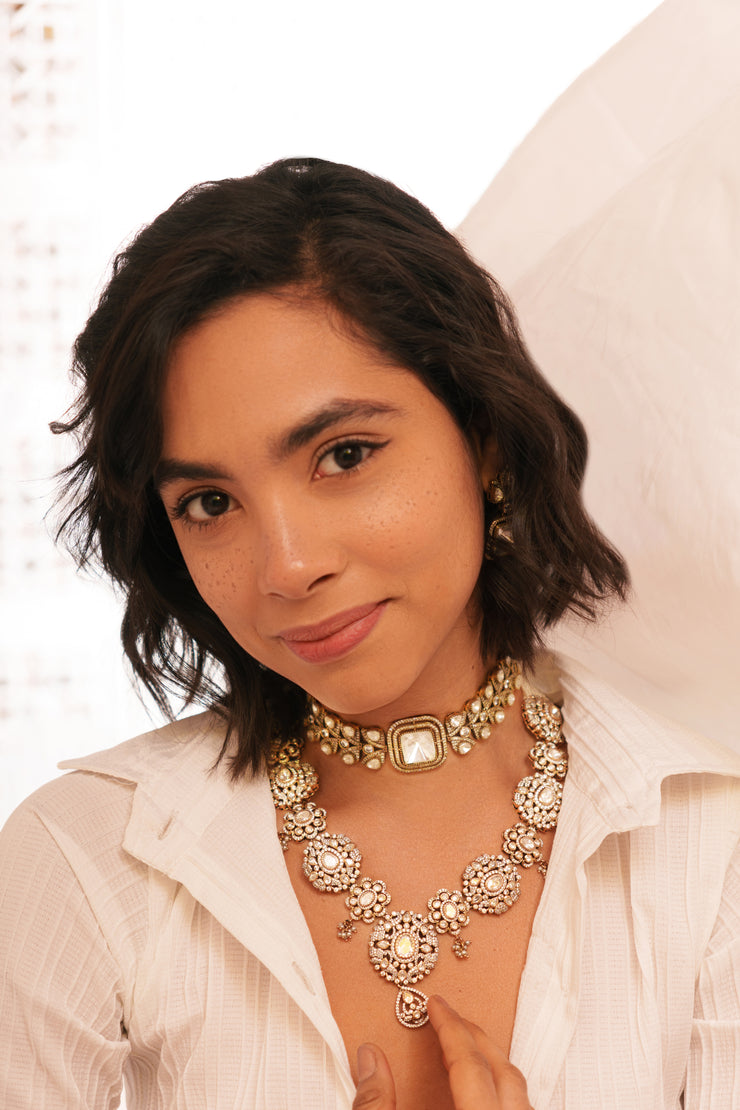 Malini Moissanite Choker Set