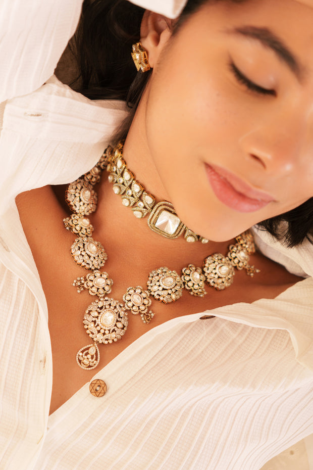 Zandra Kundan Long Necklace Set