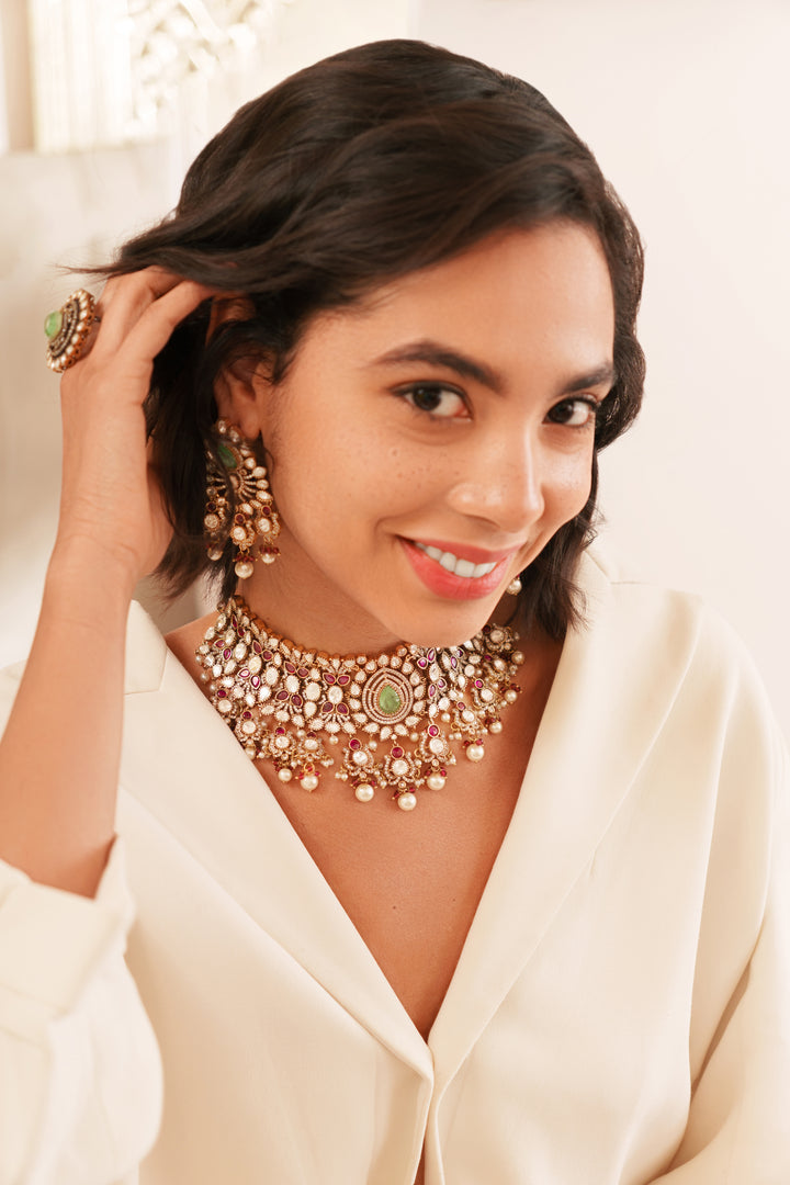 Zuri Polki Necklace Set