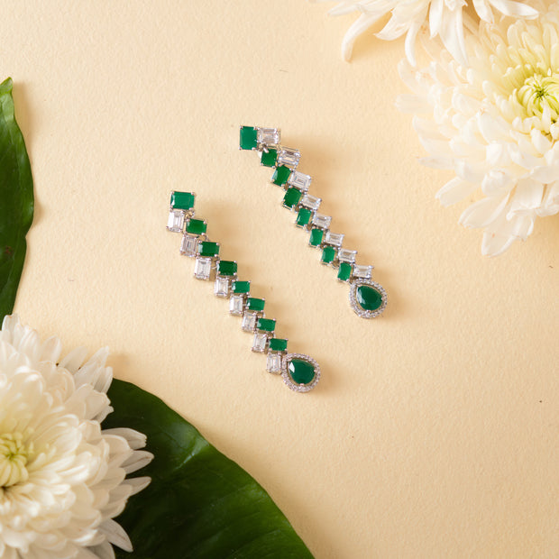 Jasrahita Emerald Diamond Earrings zevarbygeeta