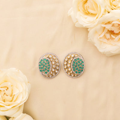 Gul Kundan Studs