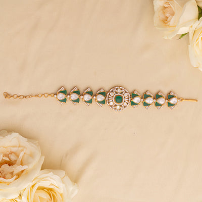 Kiara Emerald Kundan Bracelet zevarbygeeta