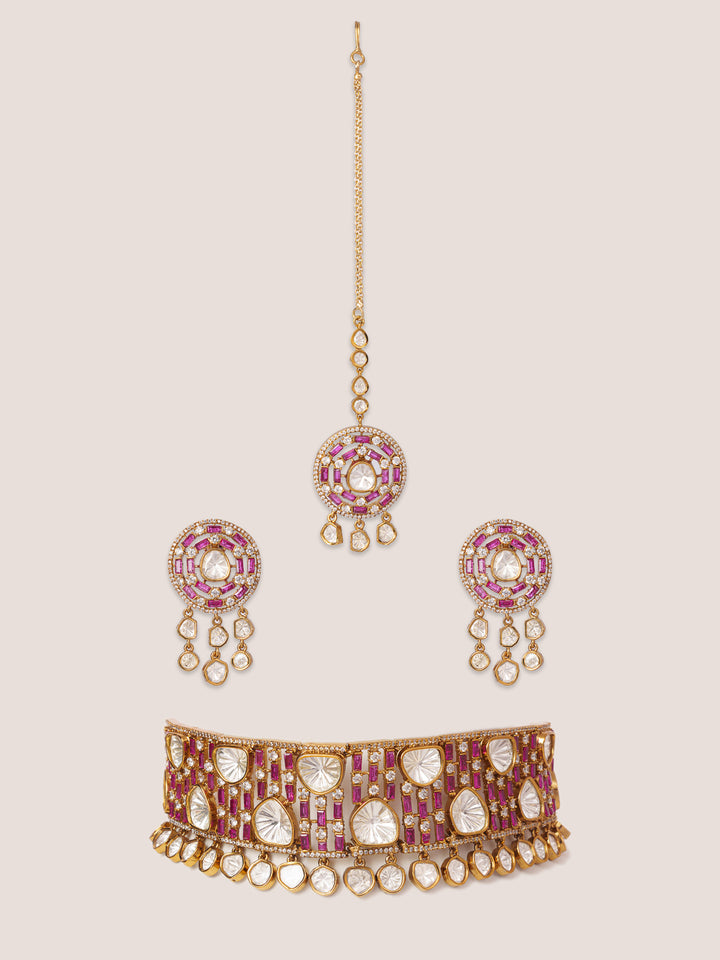 Arena Pink Polki Choker