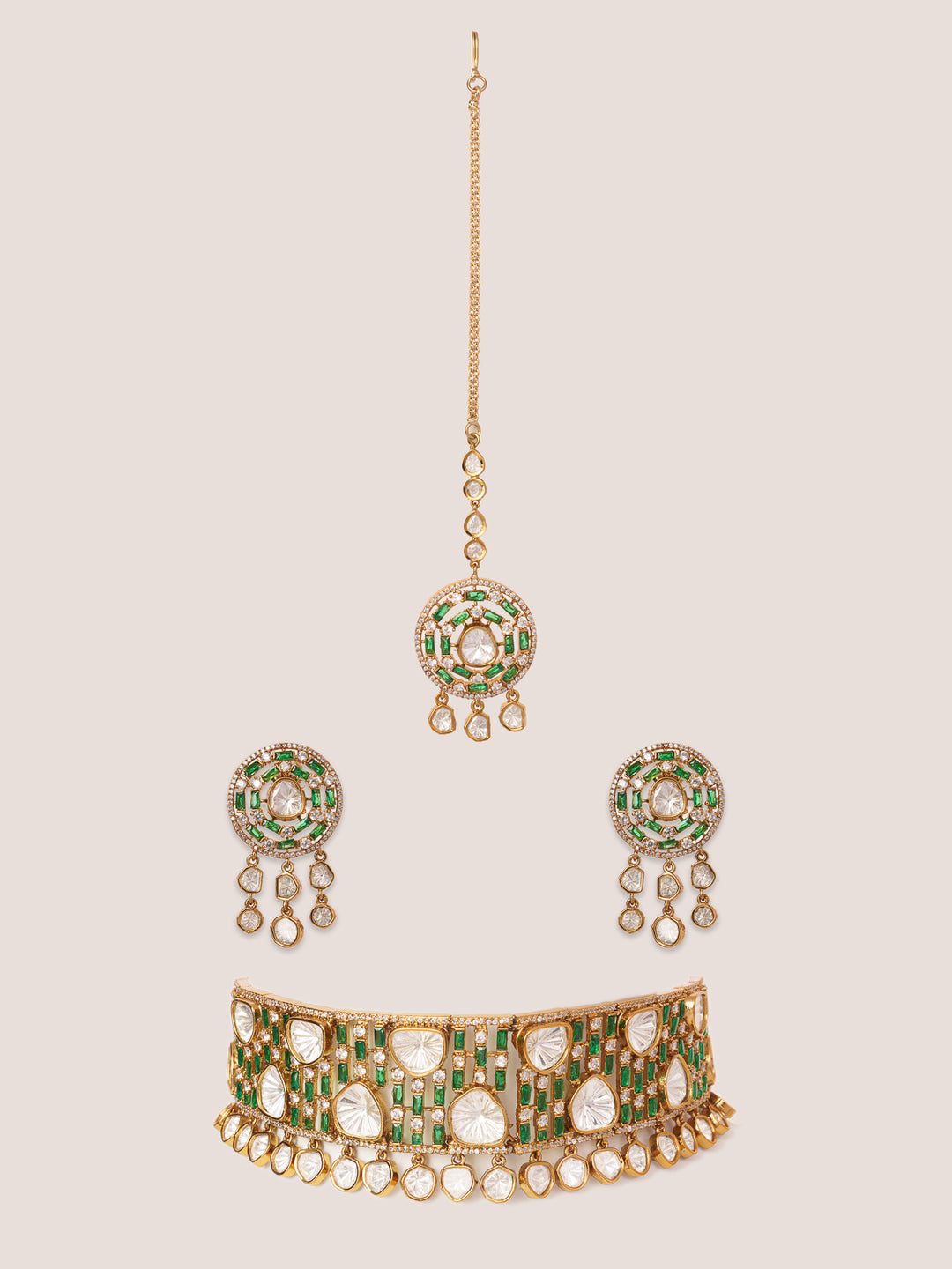 Arena Green Polki Choker