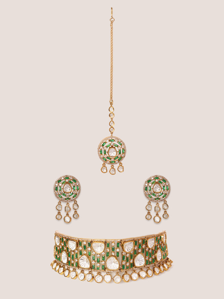 Arena Green Polki Choker