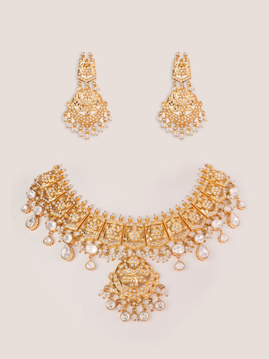 Zeya Polki Jadau Necklace Set