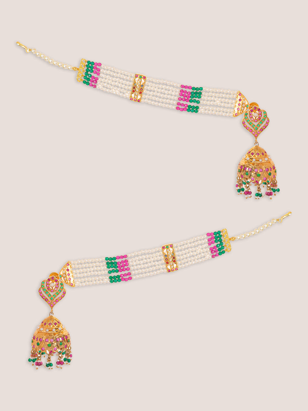 Sharanya Kundan Jadau Jhumkas