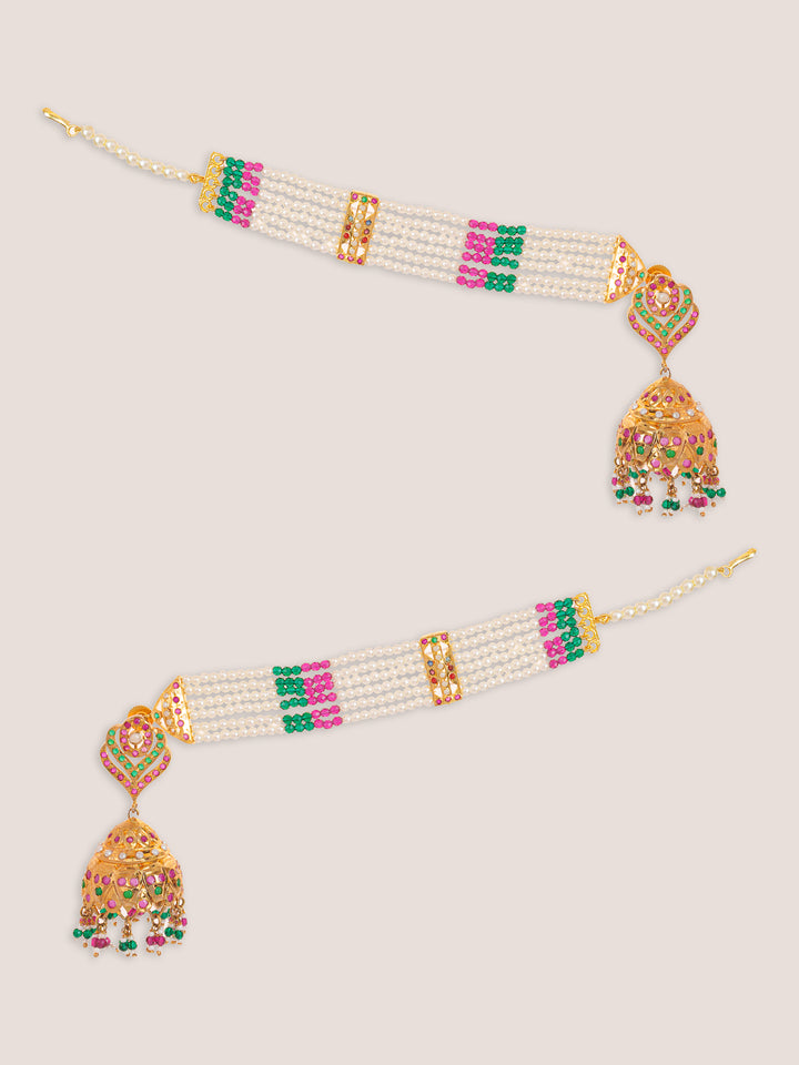 Sharanya Kundan Jadau Jhumkas
