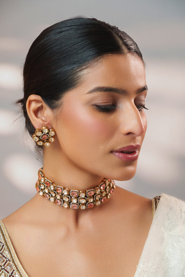 Pritika Pink Polki Choker