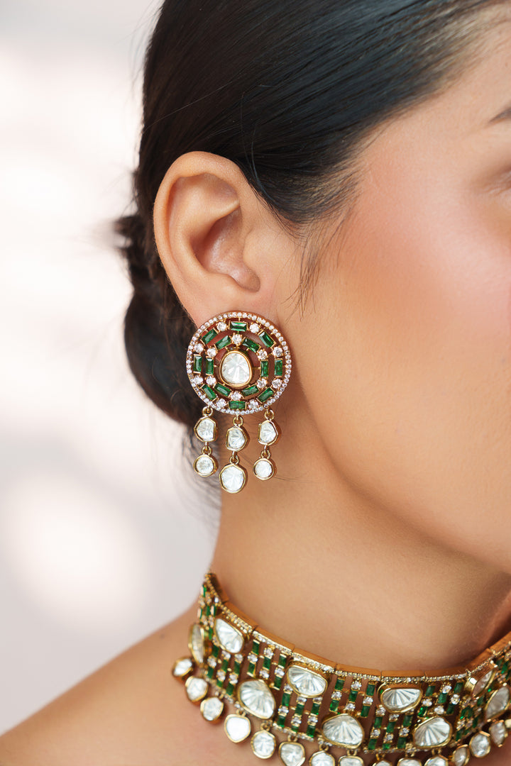 Arena Green Polki Choker