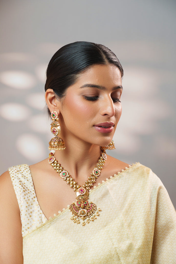 Avni Temple Kundan Necklace Set