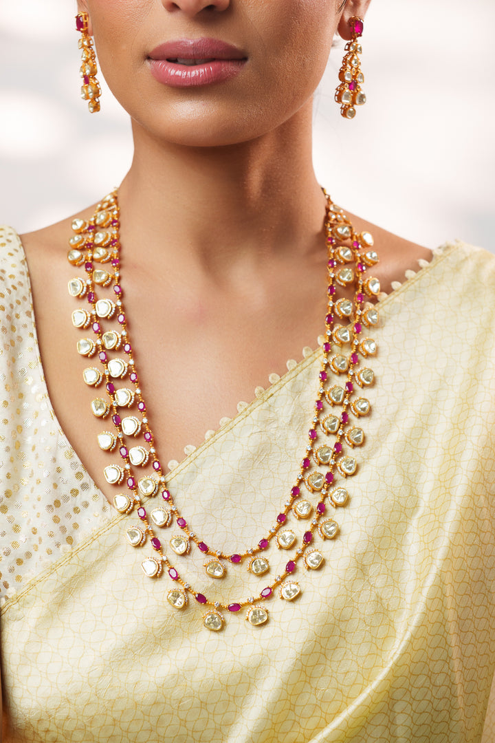 Yashira Red Moissanite Long Set