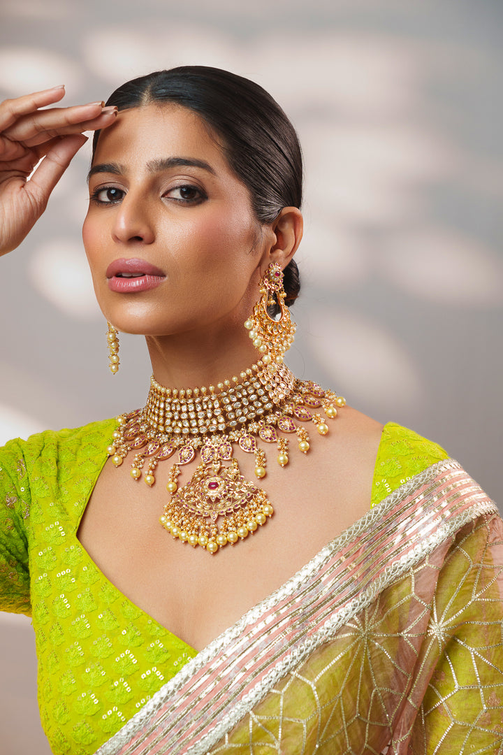 Anjuri Kundan Jadau Necklace Set