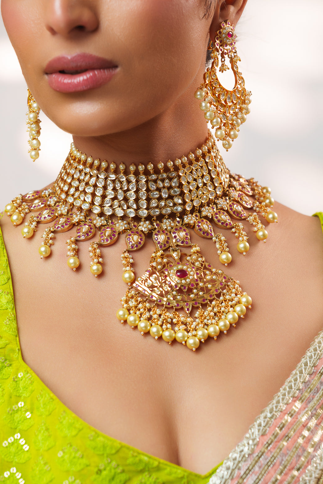 Anjuri Kundan Jadau Necklace Set